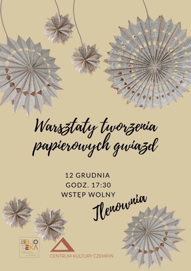 Warsztaty tworzenia papierowych gwiazd