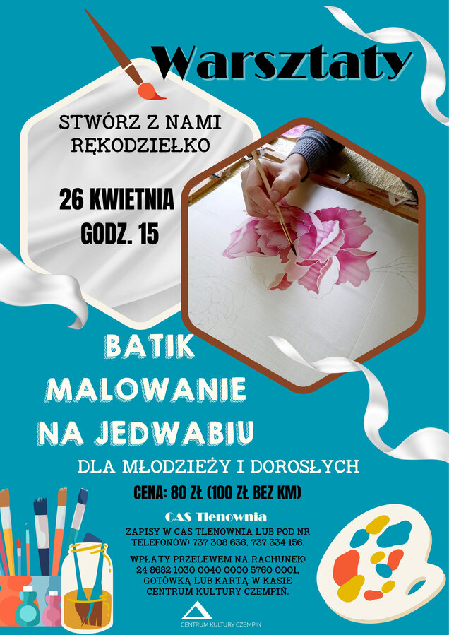 Stwórz z nami rękodziełko - Batik. Malowanie na jedwabiu