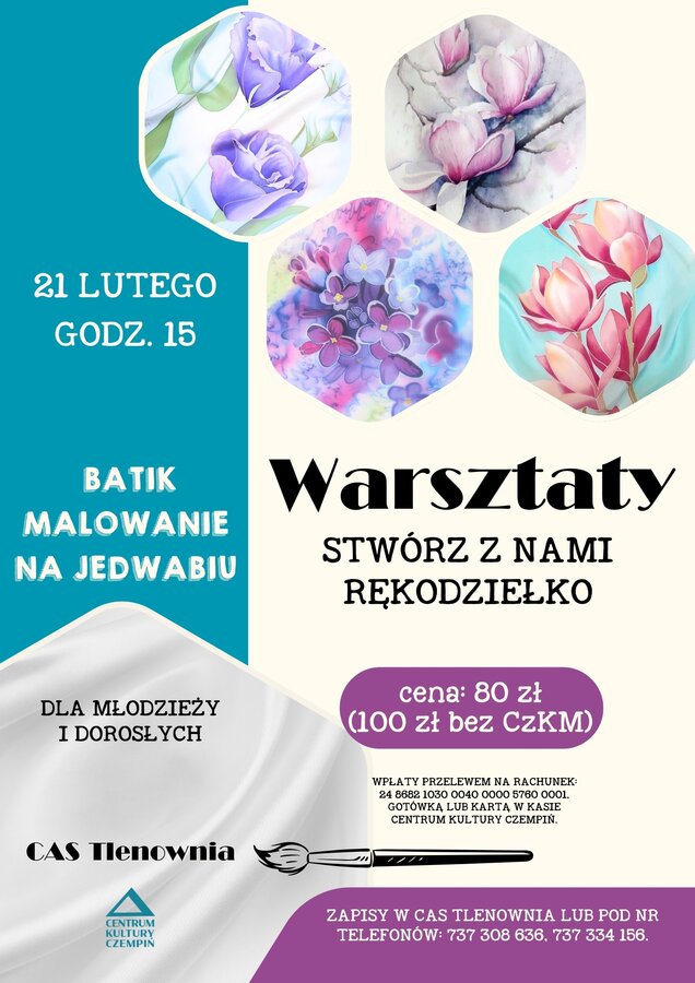Stwórz z nami rękodziełko - Batik. Malowanie na jedwabiu