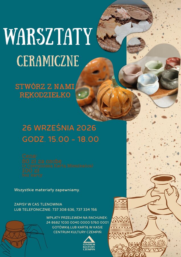 Stwórz z nami rękodziełko. Warsztaty ceramiczne